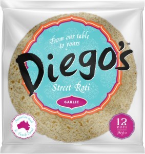 Diego's Street Roti Garlic (12Pk) 360g