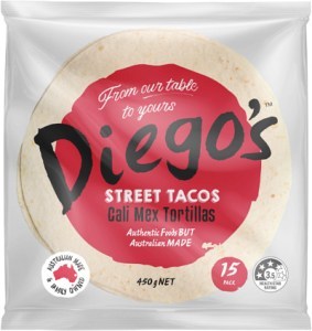 Diego's Street Tacos Cali Mex Tortillas (15Pack) 450g