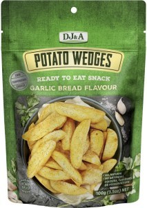 Dj&a Potato Wedges Garlic Bread Flavour 9x100g