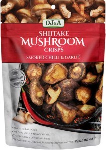 Dj&a Shiitake Mushroom Crisps Smoked Chilli & Garlic 9x65g