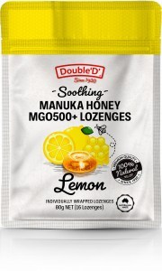 Double D Manuka Honey MGO500+ 16 Lozenges Lemon  80g