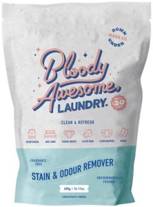 DOWNUNDER WASH CO. (Bloody Awesome, Laundry) Stain & Odour Remover Powder Fragrance Free 400g