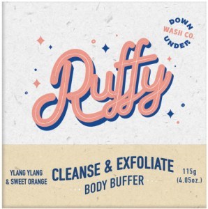 DOWNUNDER WASH CO. Ruffy Cleanse & Exfoliate Body Buffer Ylang Ylang & Sweet Orange 115g