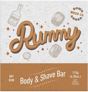 DOWNUNDER WASH CO. Rummy Body & Shave Bar Bay Rum 115g