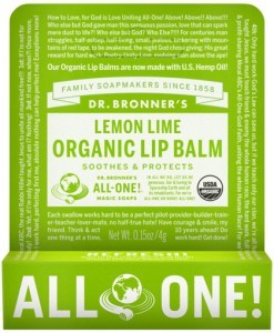 DR. BRONNER'S Organic Lip Balm Lemon Lime 4g
