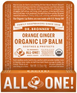 DR. BRONNER'S Organic Lip Balm Orange Ginger 4g