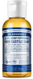 Dr Bronner's Pure Castile Liquid Soap Peppermint 59ml