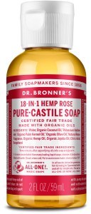 Dr Bronner's Pure Castile Liquid Soap Rose 59ml