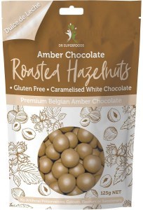 Dr Superfoods Roasted Hazelnuts Amber Chocolate 125g