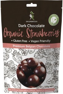Dr Superfoods Strawberries Organic Dark Chocolate 125g