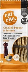 Eat Rite Wholegrain Brown Rice Black Pepper & Sesame Crackers 100g