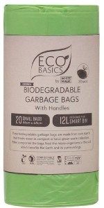 Eco Basics Biodegradable Garbage Bin Bags 12L - 20Bags/Roll