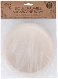Eco Basics Biodegradable Sugarcane Bowl - 10pcs