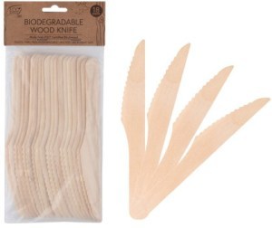 Eco Basics Biodegradable Wood Knife - 18pcs