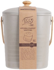 Eco Basics Compost Kitchen Waste Bin - 4L Granite