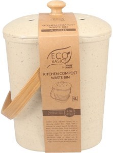 Eco Basics Compost Kitchen Waste Bin - 4L Pebble