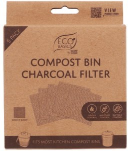 Eco Basics Compost Kitchen Waste Bin - Charcoal Filter