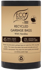Eco Basics Recycled Garbage Bin Bags 12L - Small (45Bags/Roll)