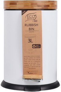 Eco Basics Rubbish Bin 3L - White