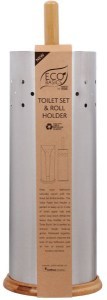 Eco Basics Toilet Brush Set & Roll Holder - Stainless Steel