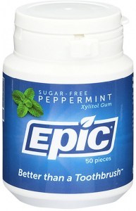 EPIC Xylitol (Sugar-Free) Gum Peppermint 50 Piece Tub