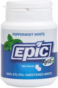 EPIC Xylitol (Sugar-Free) Mints Peppermint 180 Piece Tub