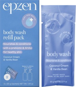 Epzen Body Wash Refill Pack Coconut Cream & Vanilla Bean 2pk