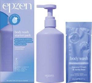 Epzen Body Wash Starter Pack Coconut Cream & Vanilla Bean 20g