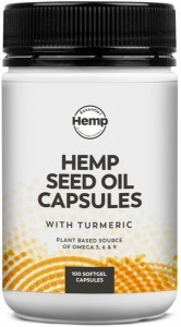 ESSENTIAL HEMP Hemp Seed Oil and Turmeric Capsules 100c