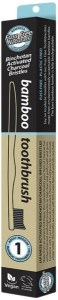 ESSENZZA Bamboo Toothbrush with Activated Charcoal Bristles Medium