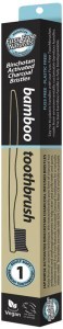 ESSENZZA Bamboo Toothbrush with Activated Charcoal Bristles Soft