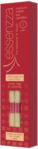 ESSENZZA Traditional Indian Ear Candles (with Honey, Sage & Camomile) 1 Pair