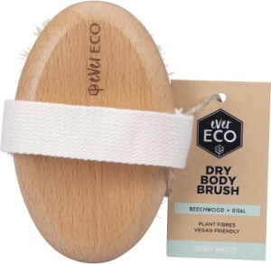 Ever Eco Dry Body Brush Beech Wood Handle, Sisal Bristles