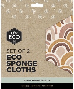 Ever Eco Eco Sponge Cloths Chasing Rainbows Collection 2pk