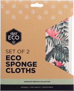 Ever Eco Eco Sponge Cloths Hawaiian Hibiscus Collection 2pk