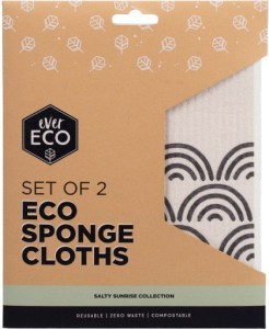 Ever Eco Eco Sponge Cloths Salty Sunrise 2pk