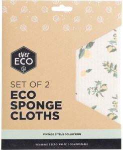 Ever Eco Eco Sponge Cloths Vintage Citrus Collection 2pk