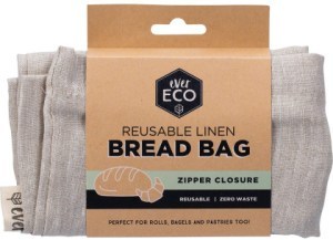 Ever Eco Reusable Linen Bread Bag Zipper Closure (32x40cm)  