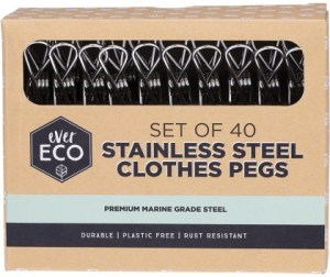 Ever Eco Stainless Steel Clothes Pegs Premium Marine Grade 40pk