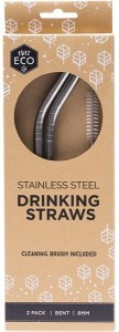 Ever Eco Stainless Steel Straws Bent 2pk