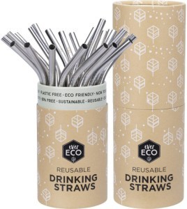 Ever Eco Stainless Steel Straws Bent Counter Display x25