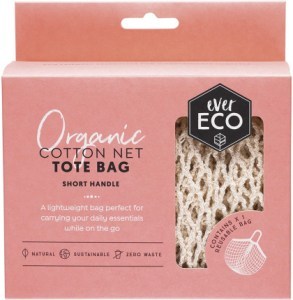 Ever Eco Tote Bag Short Handle Organic Cotton Net  