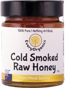 EveryOrganics Cold Smoked Raw Honey From Ethical Beehives 375g