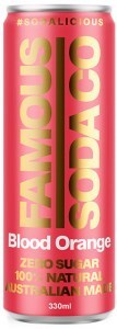 Famous Soda Co Cans Blood Orange 12x330ml