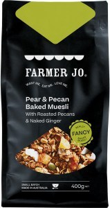 Farmer Jo Pear w/Huge Roasted Pecan Nuts & Naked Ginger Chunks 400g