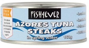 Fish 4 Ever Azores (Skipjack) Steaks Spring Water 160g