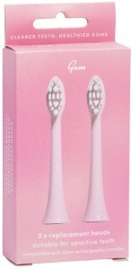 GEM Electric Toothbrush Replacement Heads Coconut x 2 Pack