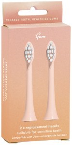 GEM Electric Toothbrush Replacement Heads Watermelon x 2 Pack