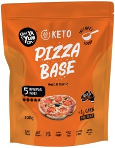 GET YA TUM ON (60 sec Keto) Pizza Base Herb and Garlic 300g