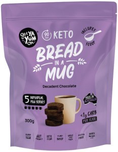 GET YA YUM ON (90 sec Keto) Bread In A Mug Decadent Chocolate 300g
